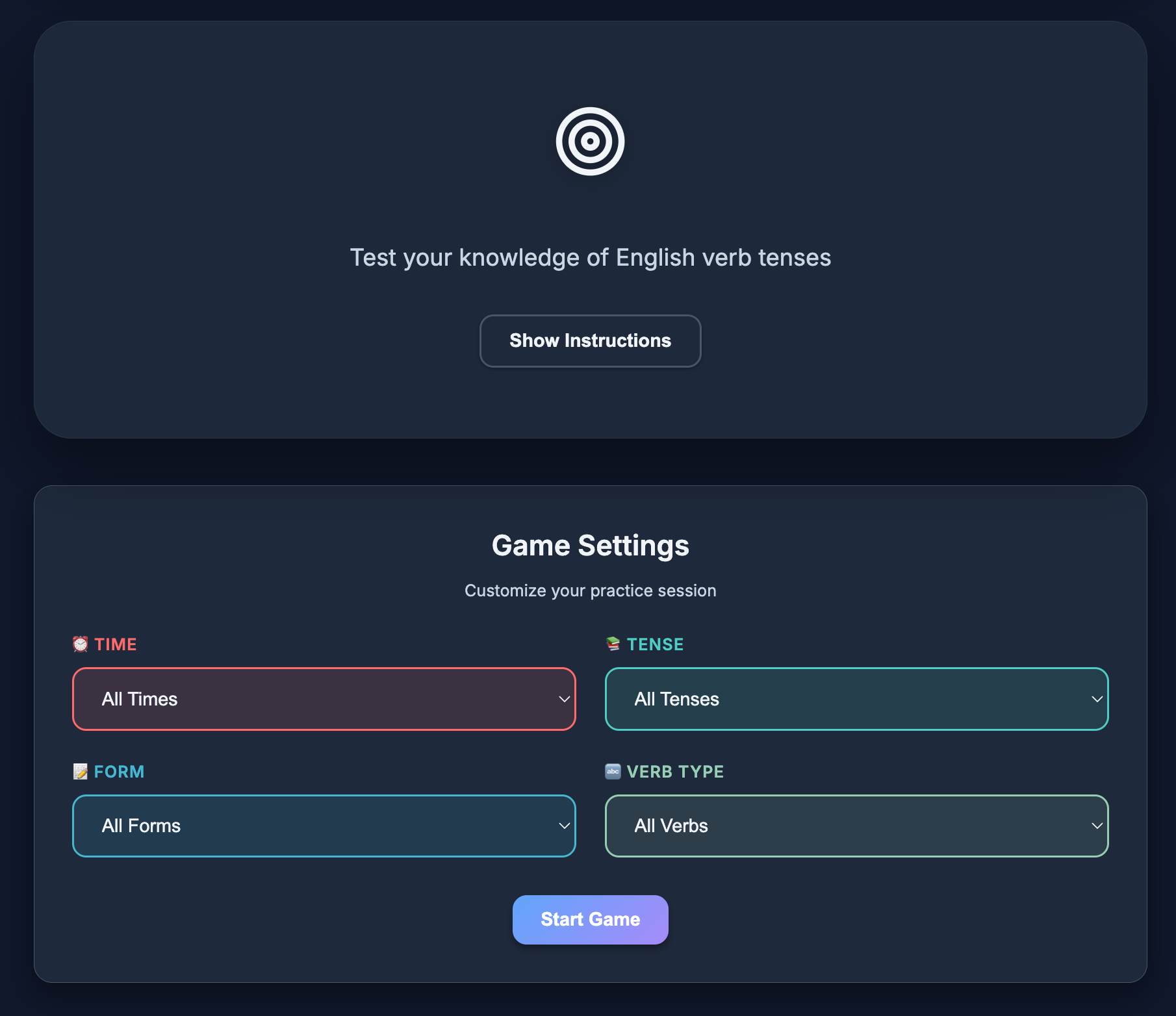 Verb Conjugation Feedback