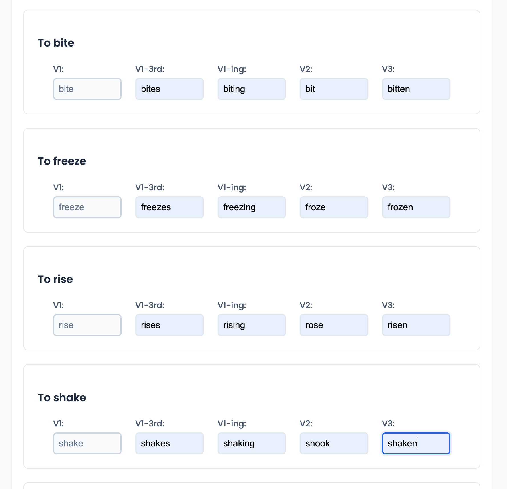 ESOL LMS Student Quiz Interface